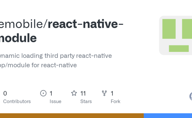 GitHub - Remobile/react-native-module: Dynamic Loading Third Party ...