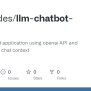 GitHub - Sagecodes/llm-chatbot-openai: A Basic Chatbot Application ...