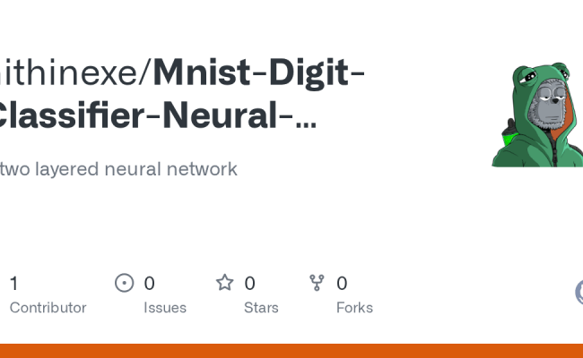 GitHub - Nithinexe/Mnist-Digit-Classifier-Neural-Network: A Two Layered ...
