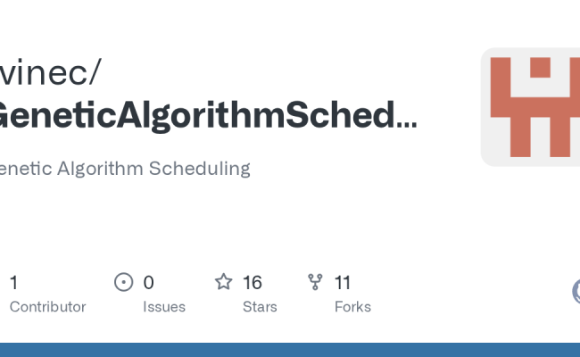 GitHub - Svinec/GeneticAlgorithmScheduling: Genetic Algorithm Scheduling