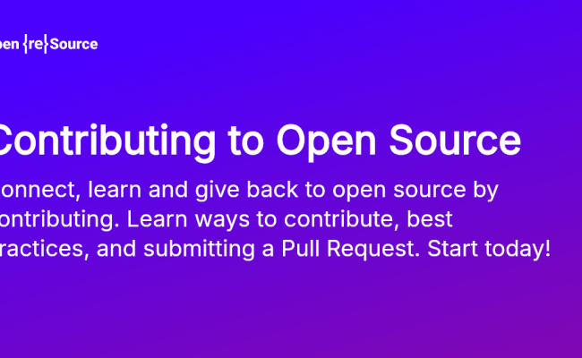 Contributing To Open Source | Open {re}Source