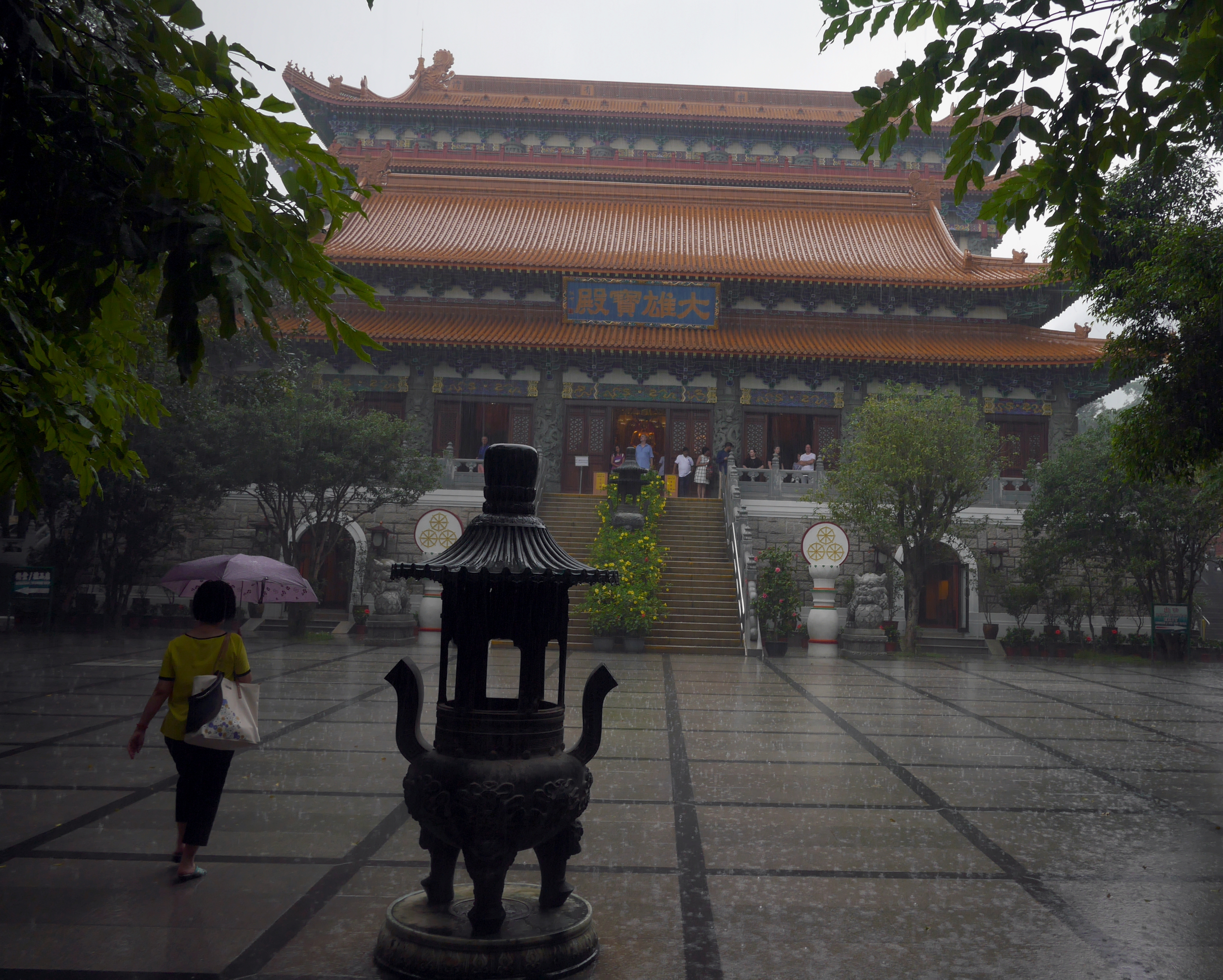 Temple in the Rain