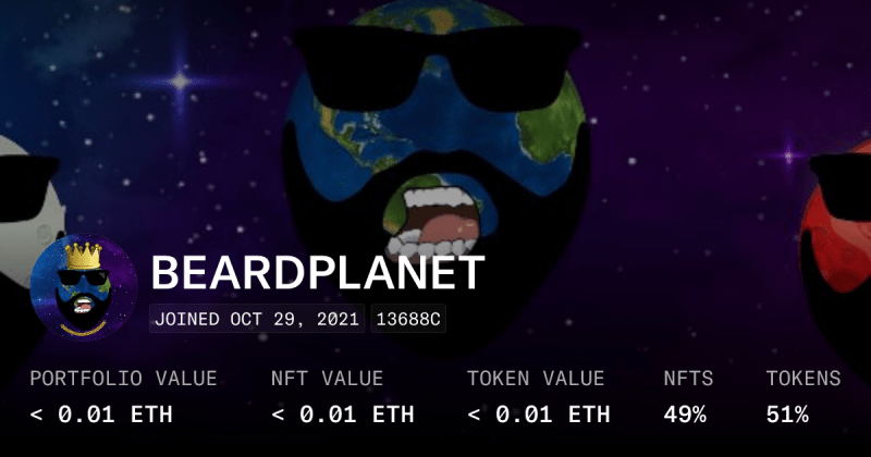 Beard Planet Collection Opensea - Incredible Sunset Background - HD