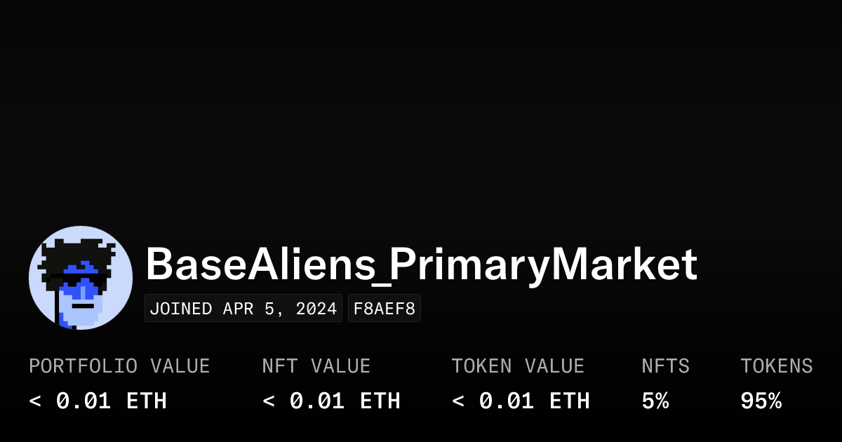 Basealiens Primarymarket Profile Opensea