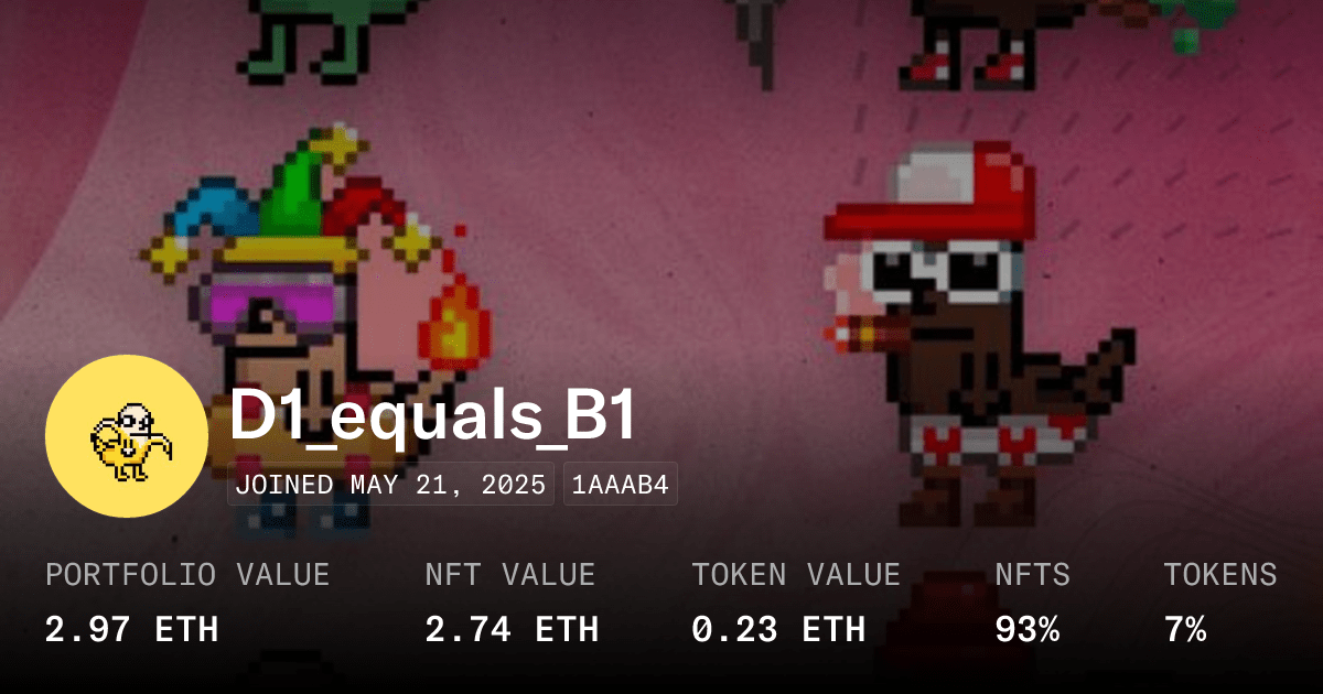 D1 Equals B1 Profile Opensea