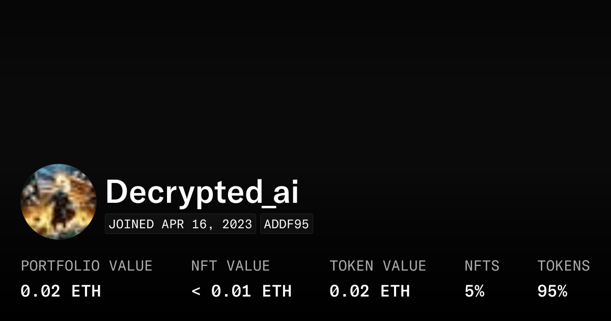 Decrypted Ai Profile Opensea