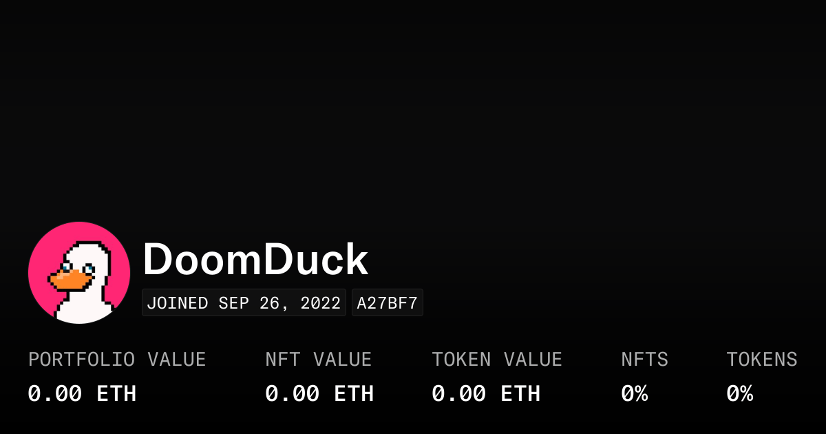 Doomduck Profile Opensea