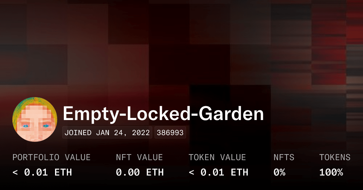 Empty Locked Garden Profile Opensea