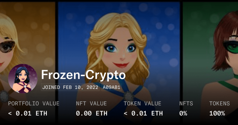 Frozen Crypto Collection Collection Opensea - Minimal Wallpaper Collection - 4K Quality