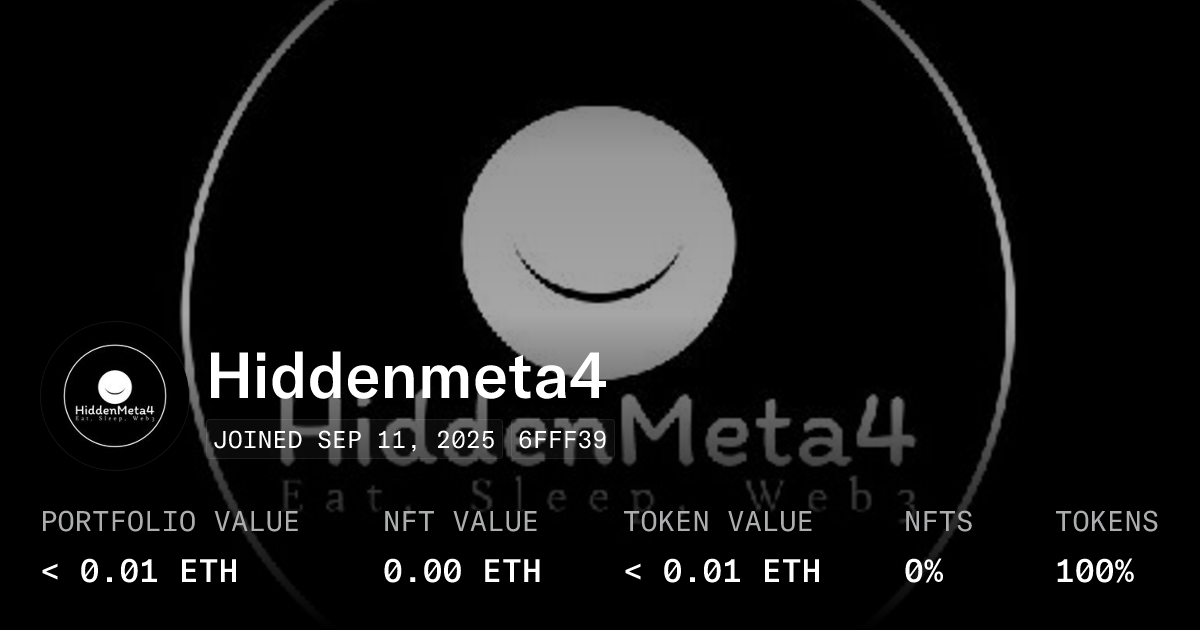 Hiddenmeta4 Profile Opensea