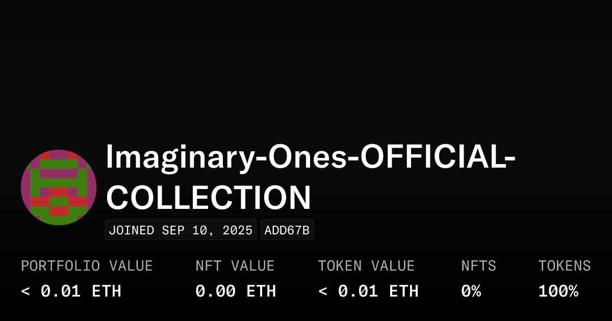 Imaginary Ones Official Collection Profile Opensea