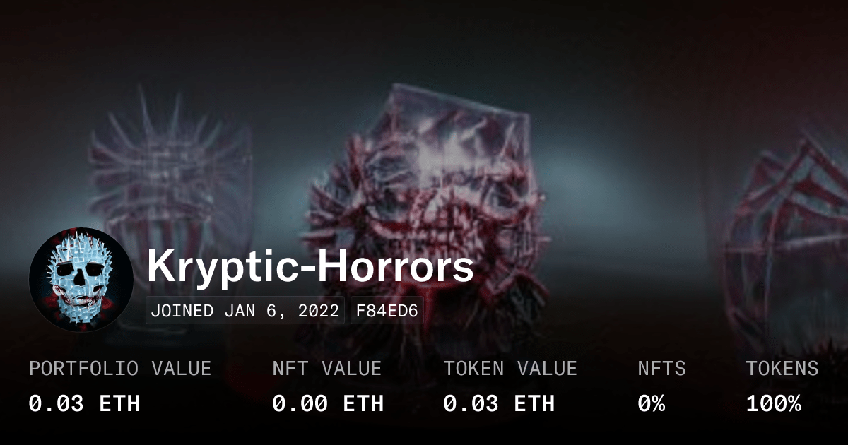 Kryptic Horrors Profile Opensea