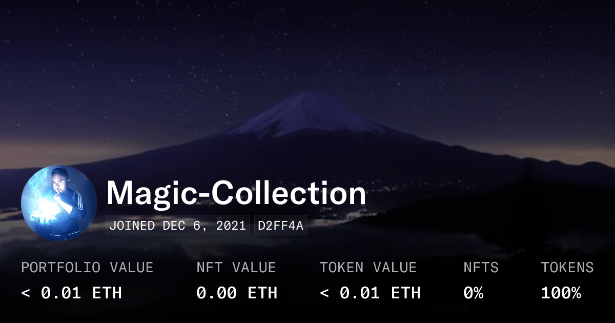 Magic Collection Profile Opensea