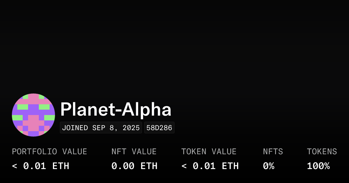 Planet Alpha Profile Opensea