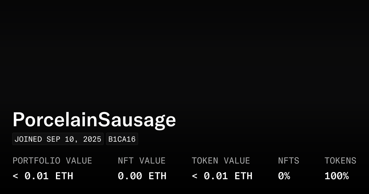 Porcelainsausage Profile Opensea