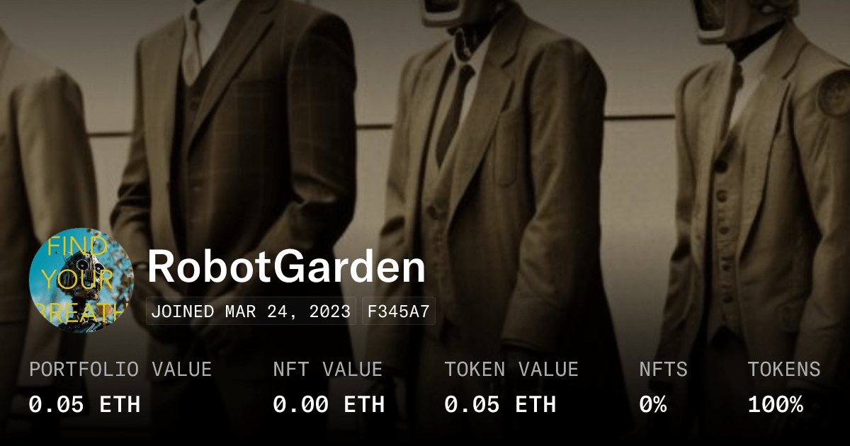 Robotgarden Profile Opensea