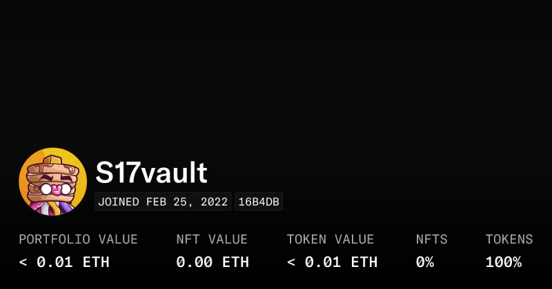 S17vault Profile Opensea - Minimal Backgrounds - Elegant Mobile Collection