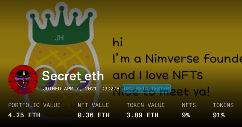 Humus Eth Profile Opensea - Artistic Sunset Pattern - HD