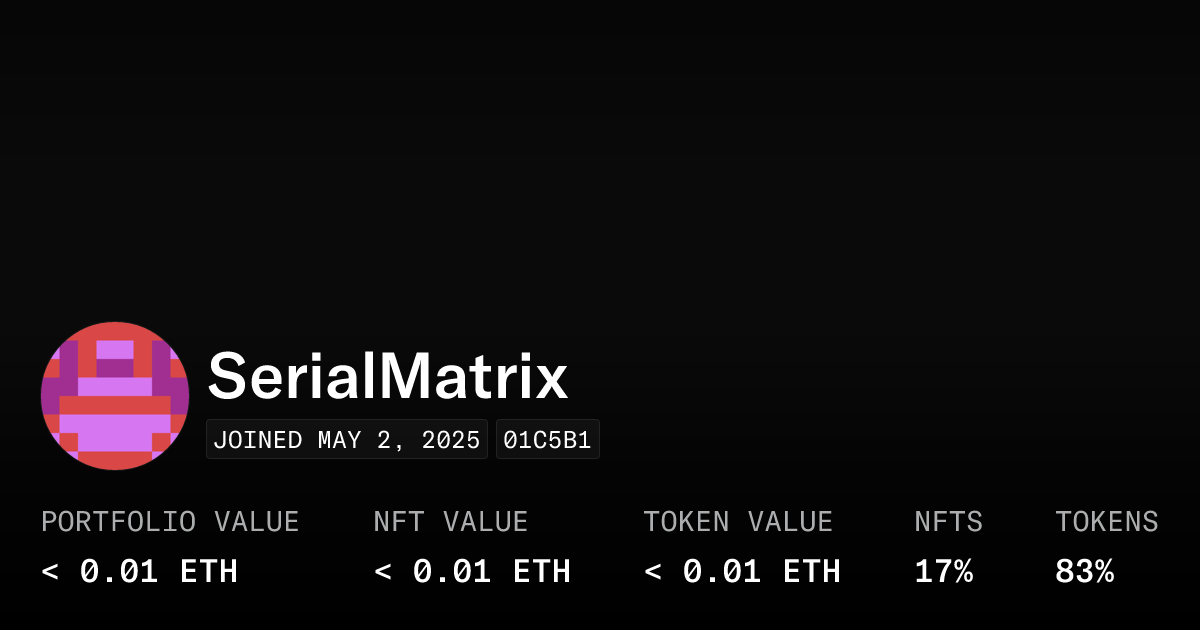 Serialmatrix Profile Opensea