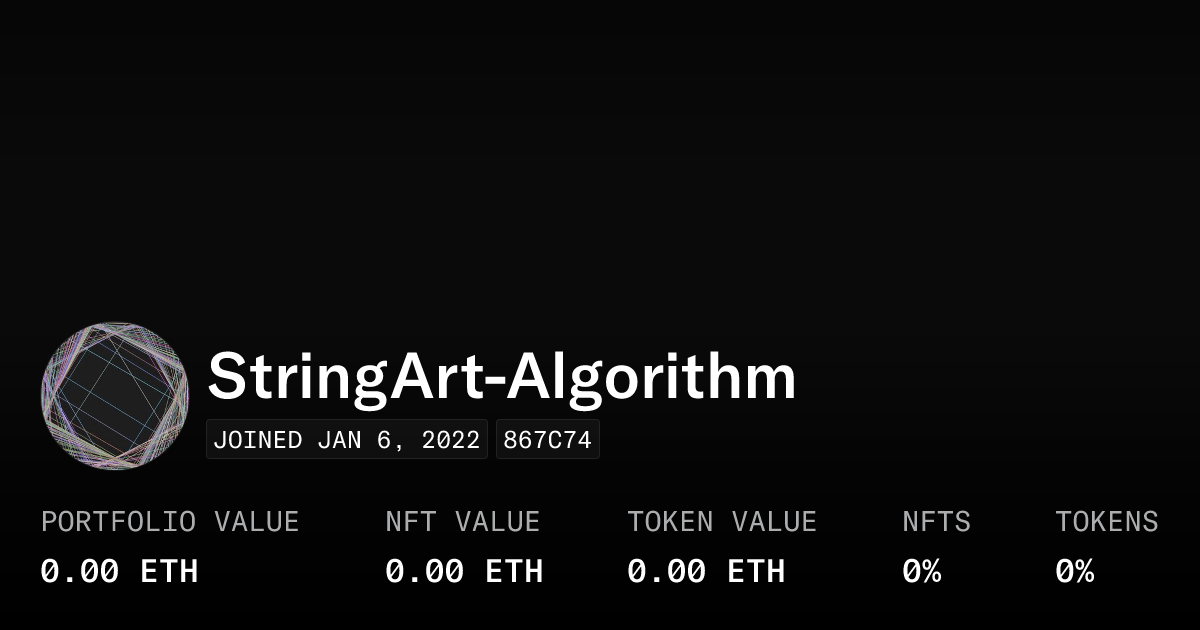 Stringart Algorithm Profile Opensea
