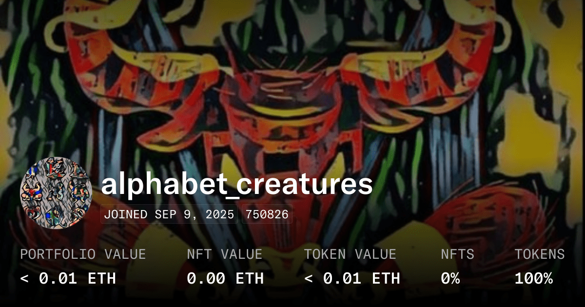 Alphabet Creatures Profile Opensea