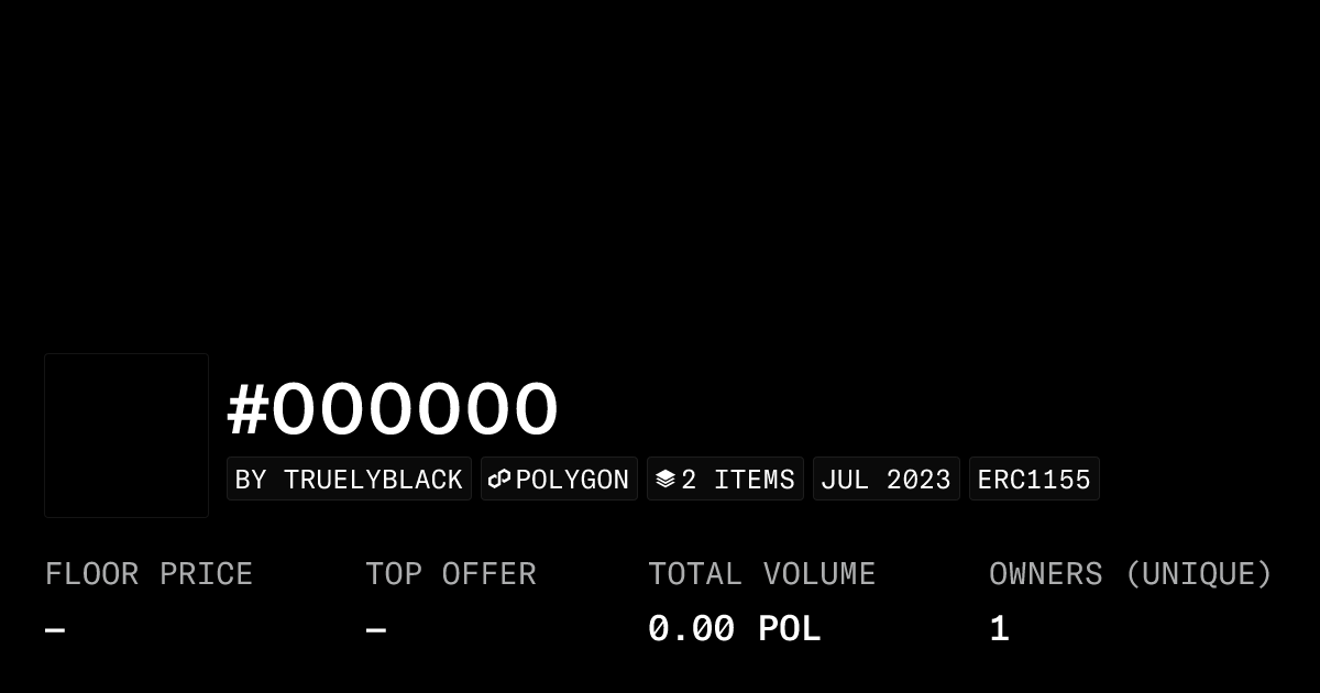 000000 Collection Opensea