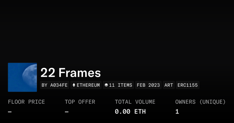 Dashboard Frames Collection Opensea - Space Art Collection - Full HD Quality