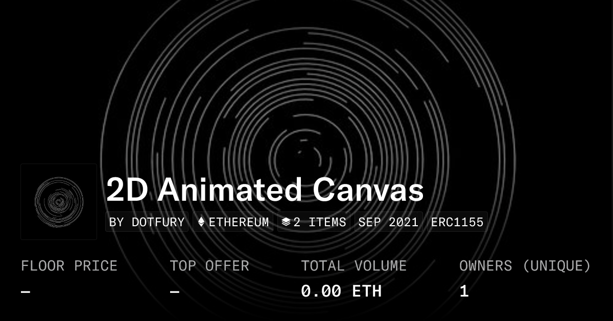 2d Animated Canvas Collection Opensea