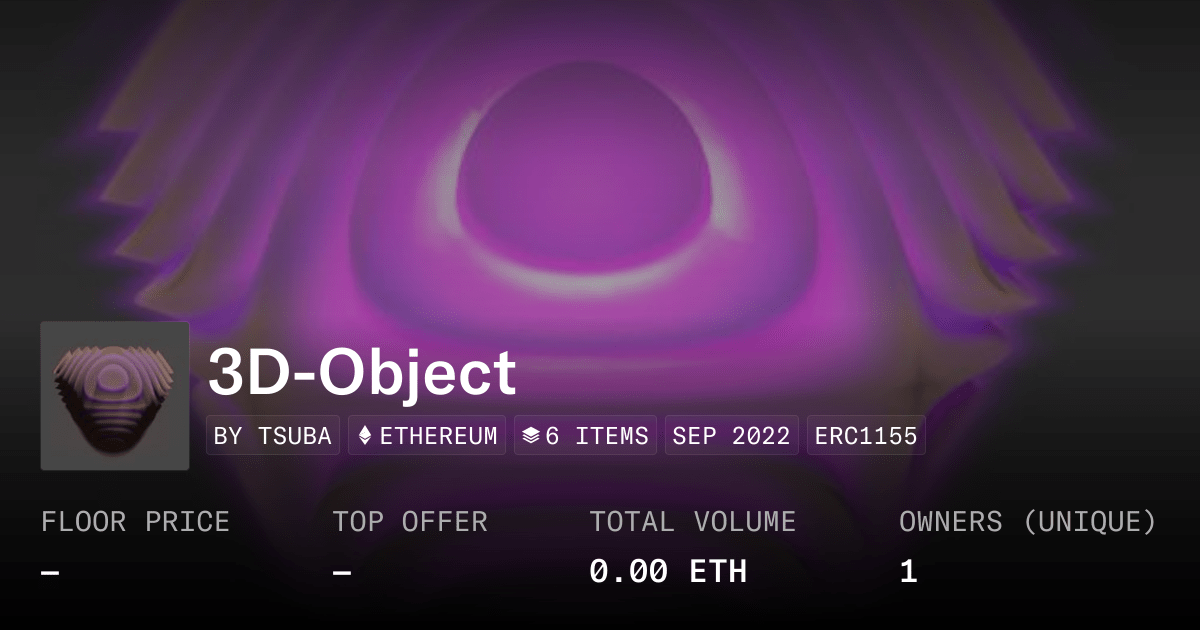 3d Object Collection Opensea