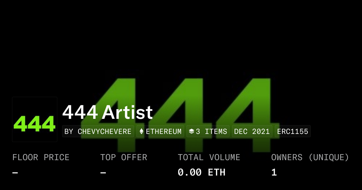 444 Artist Collection Opensea