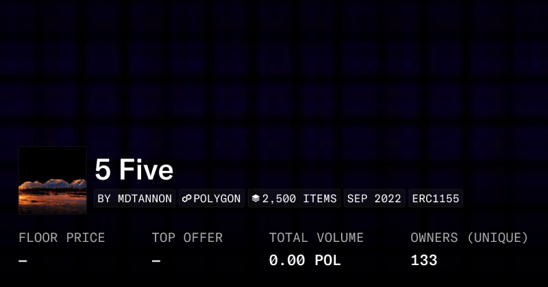 5 Five Collection Opensea - Ultra HD Colorful Background - Desktop