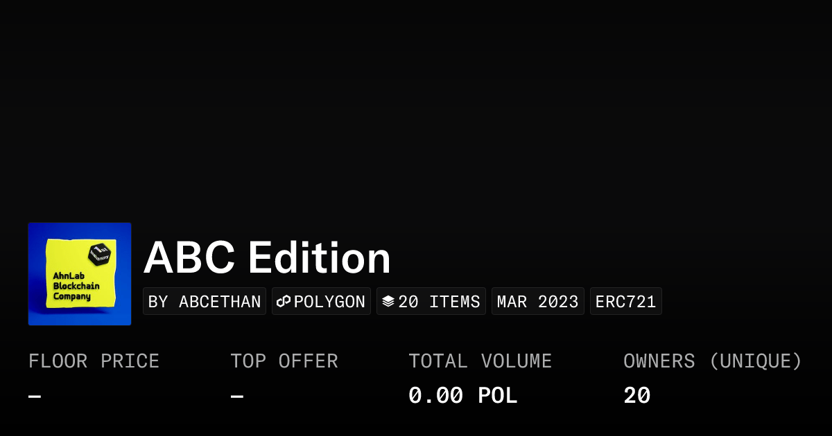 Abc Edition Collection Opensea