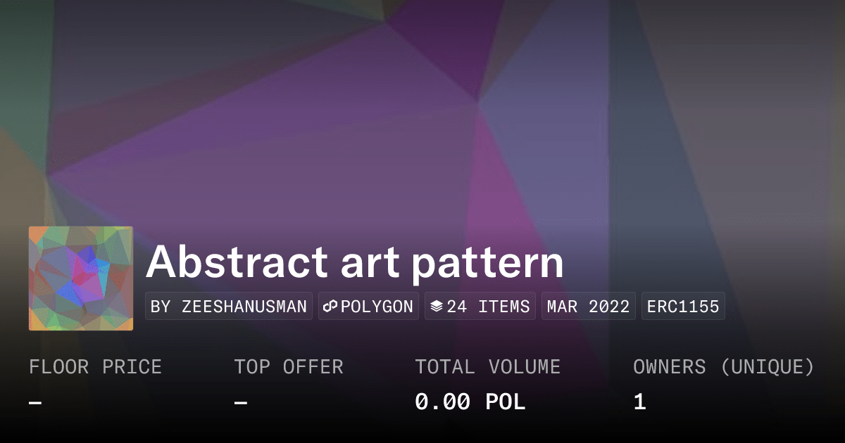 Abstract Art Pattern Collection Opensea