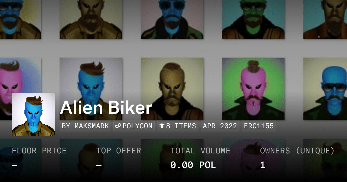 Alien Biker Collection Opensea