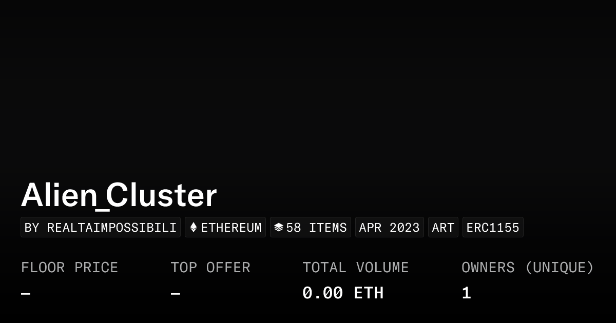 Alien Cluster Collection Opensea