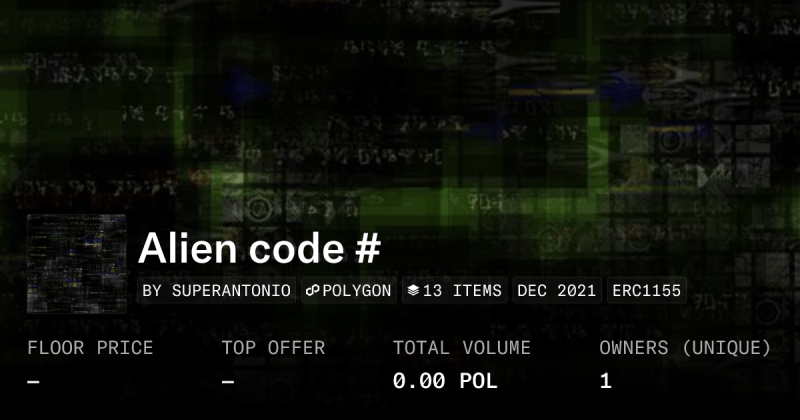 Alien Code Collection Opensea - Download Amazing Light Pattern | Retina