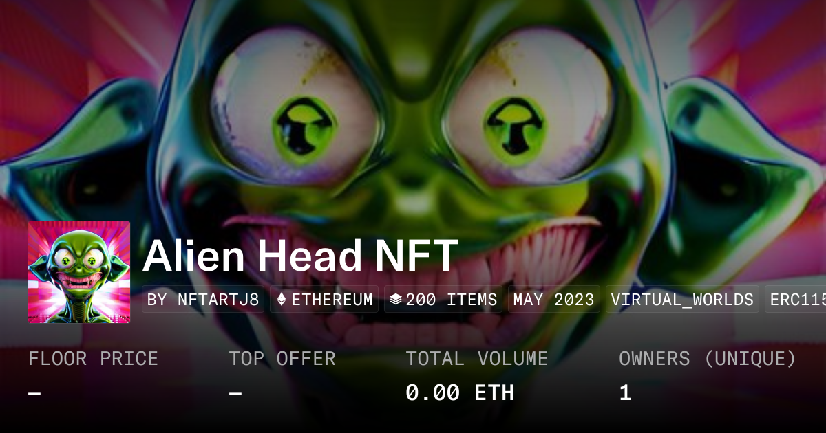 Alien Head Nft Collection Opensea