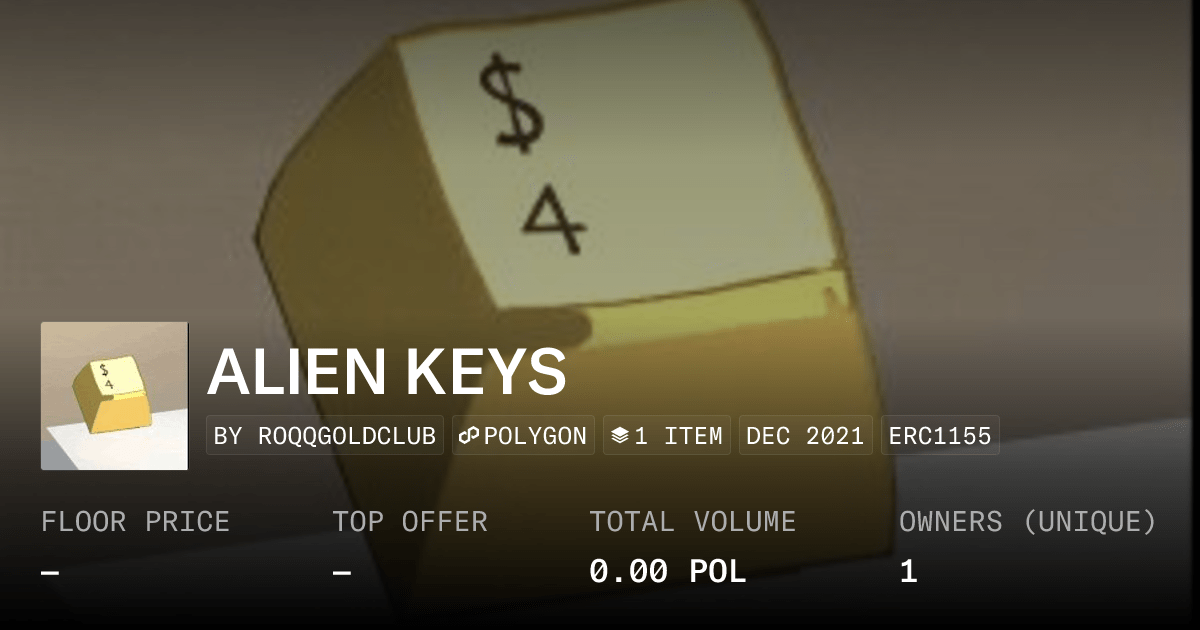 Alien Keys Collection Opensea
