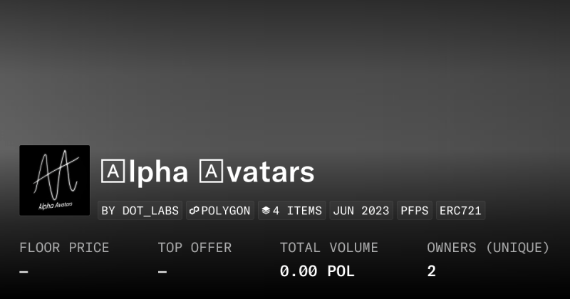 Alpha Avatars Collection Opensea - Best Ocean Designs in Ultra HD