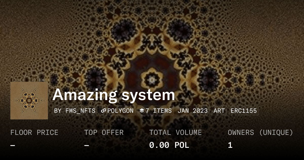 Amazing System Collection Opensea