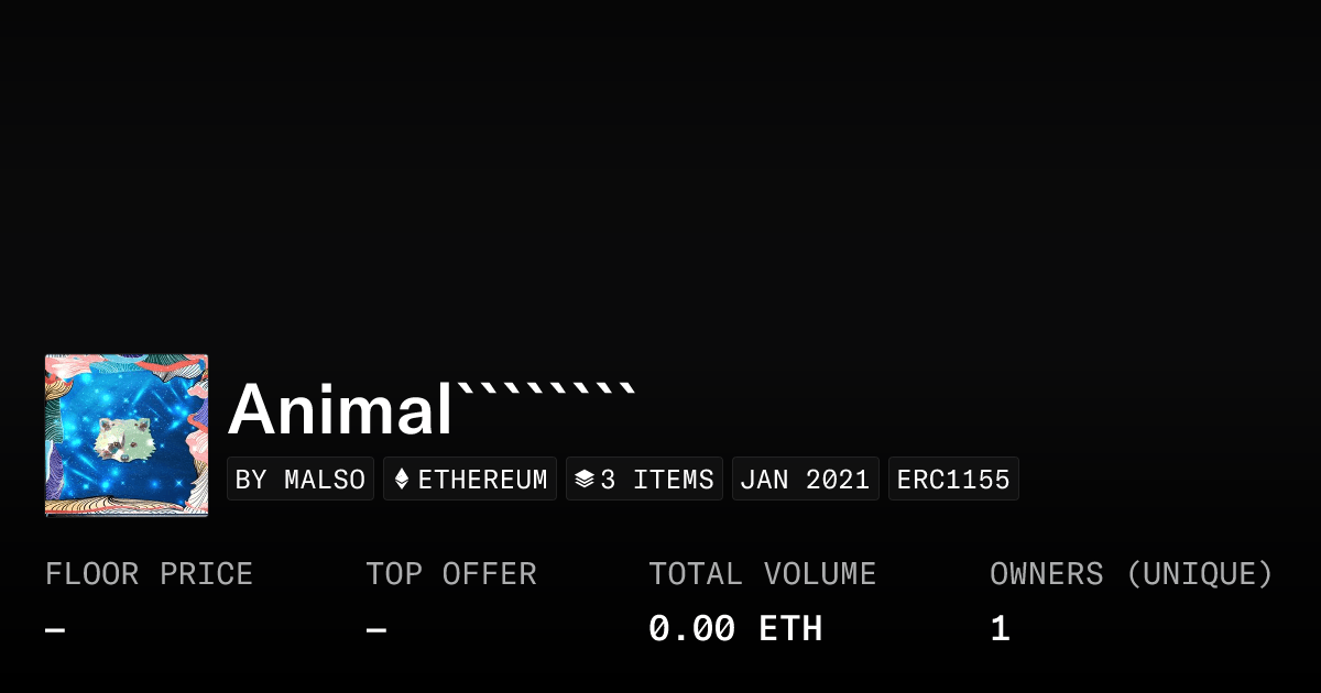 Animal Collection Opensea