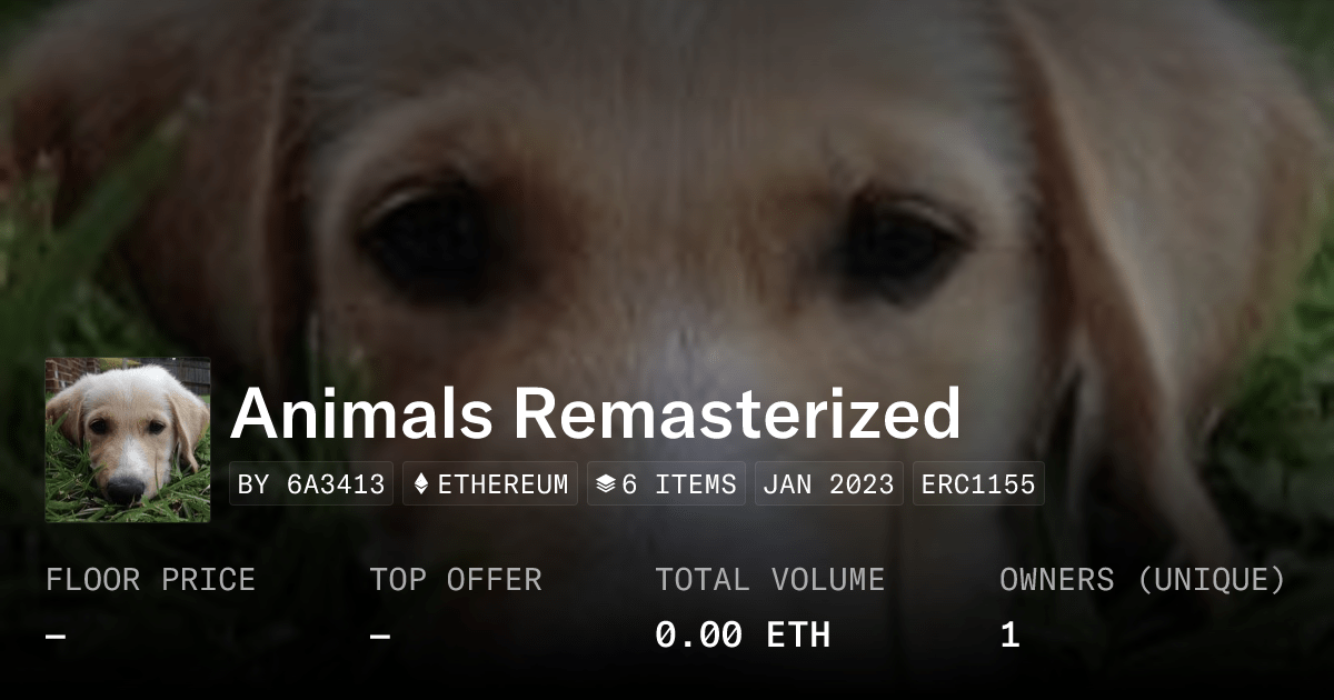 Animals Remasterized Collection Opensea