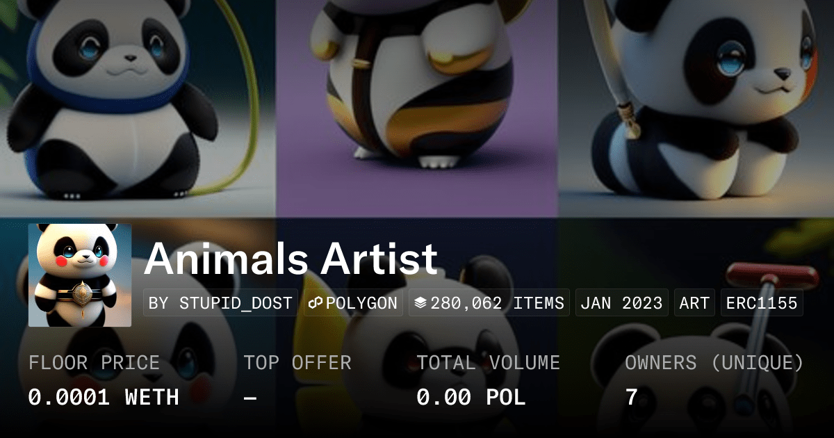 Animals Artist Collection Opensea