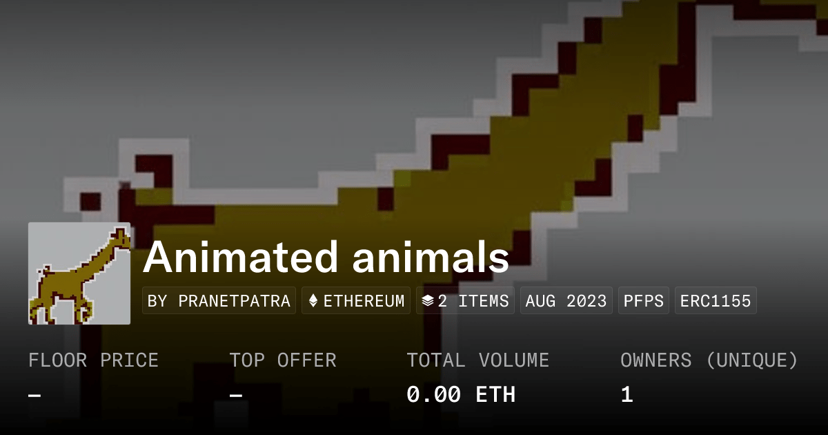 Animated Animals Collection Opensea