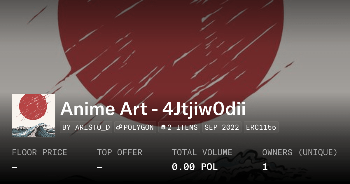 Anime Art 4jtjiw0dii Collection Opensea