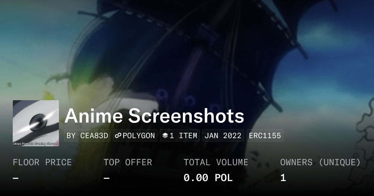 Anime Screenshots Collection Opensea