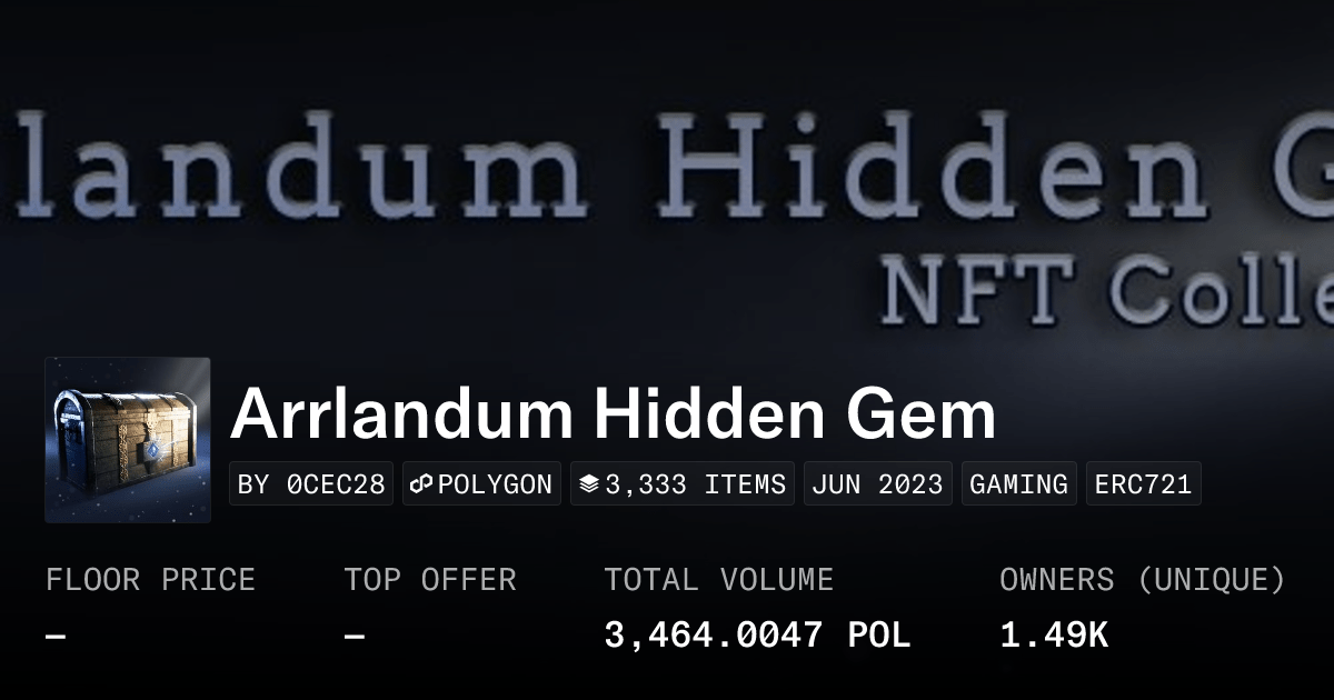 Arrlandum Hidden Gem Collection Opensea