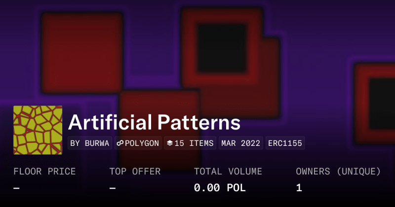 Artificial Patterns Collection Opensea - Minimal Wallpaper Collection - High Resolution Quality