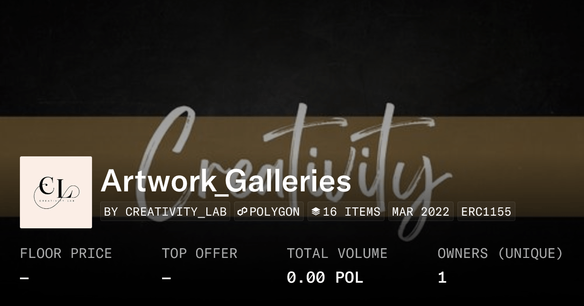 Artwork Galleries Collection Opensea