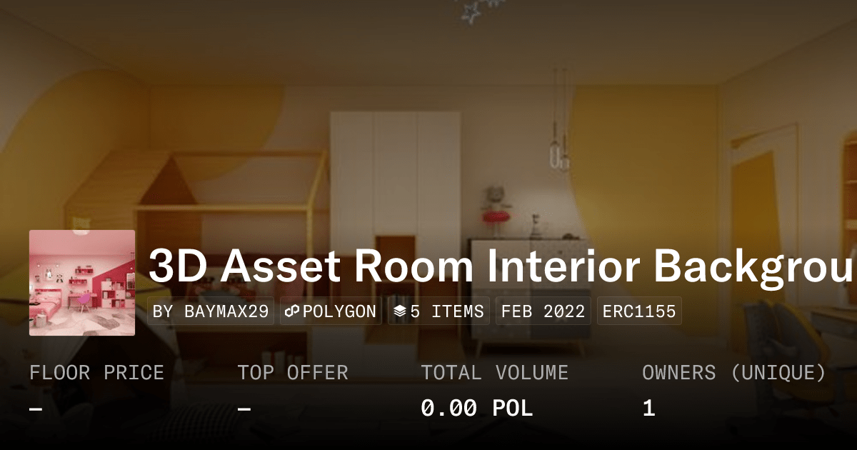 3d Asset Room Interior Background Collection Opensea